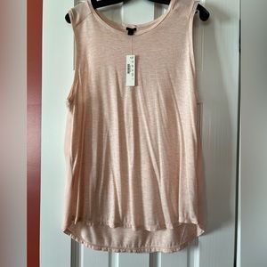 J.CREW PINK TANK w/ CHIFFON BACK NWT L